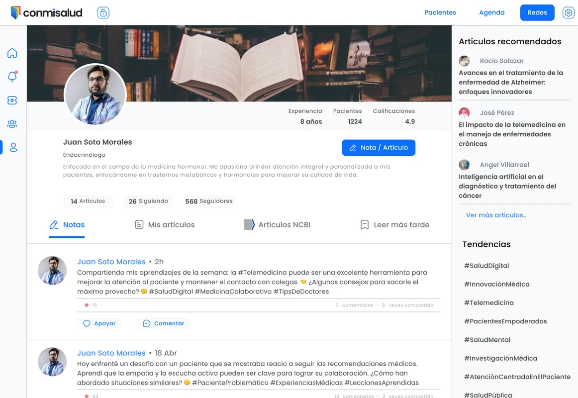 ConMiSalud - Red social de profesionales de la salud